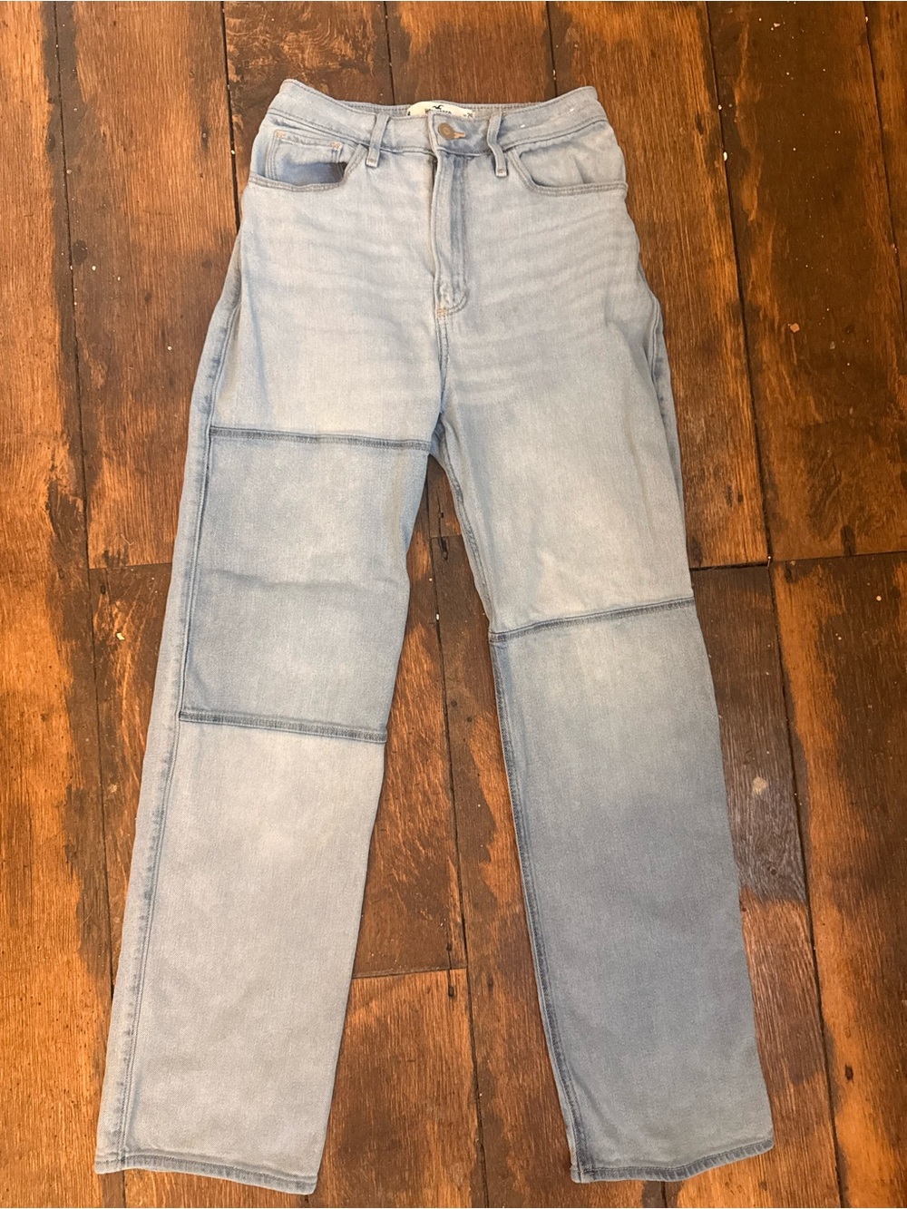 Curvy high rise Dad Patchwork Hollister  Jeans